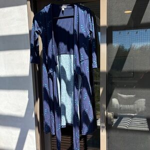 Ibex Blue and Light Blue Trench Coat
